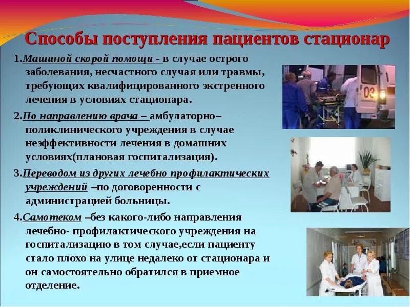 Поступление больных. Правила приема пациента в стационар. Прием пациента в стационар алгоритм. Прием больного в стационар алгоритм. Прием пациента в приемном отделении.