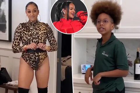 Tia Mowry’s son trolls her try and 'channel Rihanna' with attract...