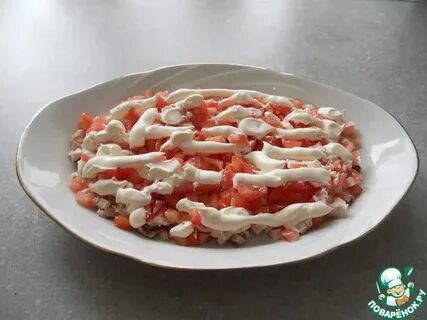 Салат кайф с копченой курицей