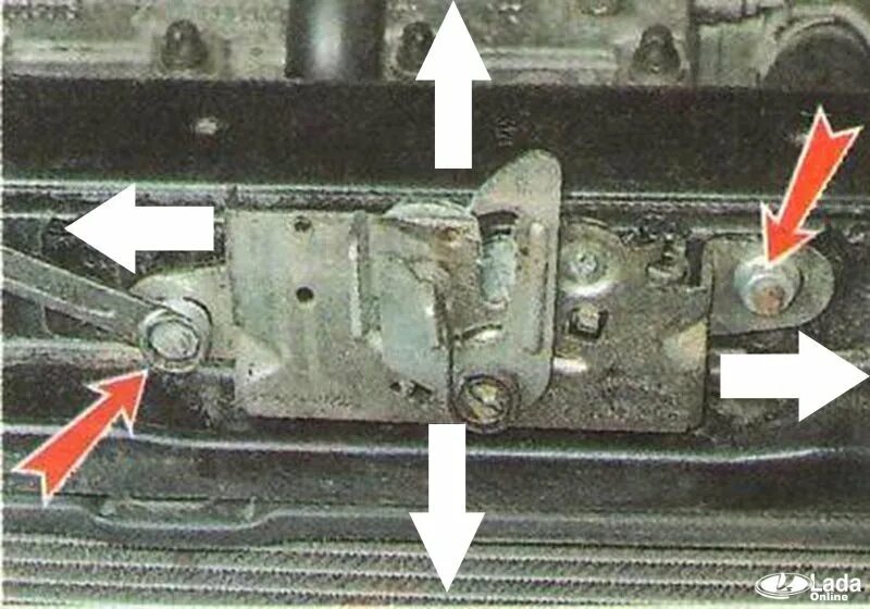Тяга привода замка капота ВАЗ 2110. Регулировка замка капота Приора 2. Как отрегулировать капот на ваз