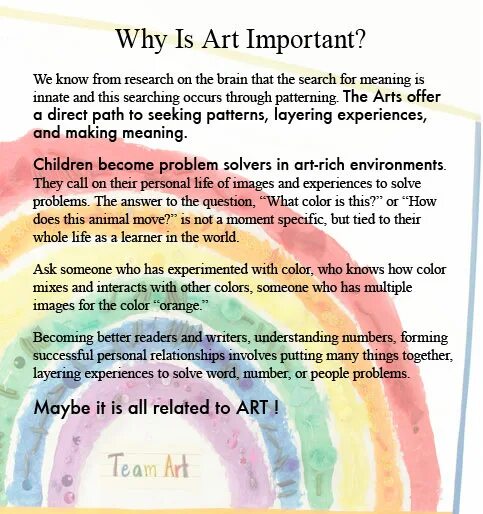 It was important that. Why art is important. what is art?. why? art. what is art for.