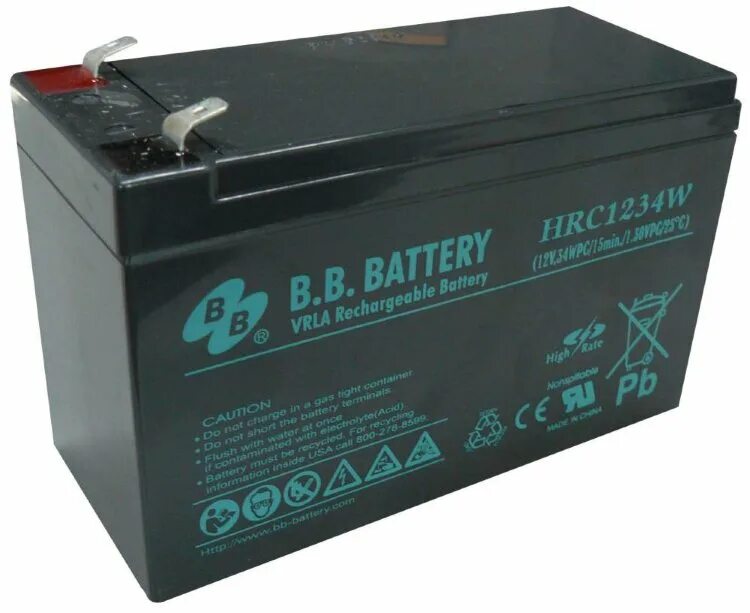 B.B. Battery hrc1234w 12в 9 а·ч. B.B. Battery HRC 1234w. Аккумуляторная батарея для ИБП BBBATTERY HRC 1234w. Аккумулятор для ИБП 9ач.