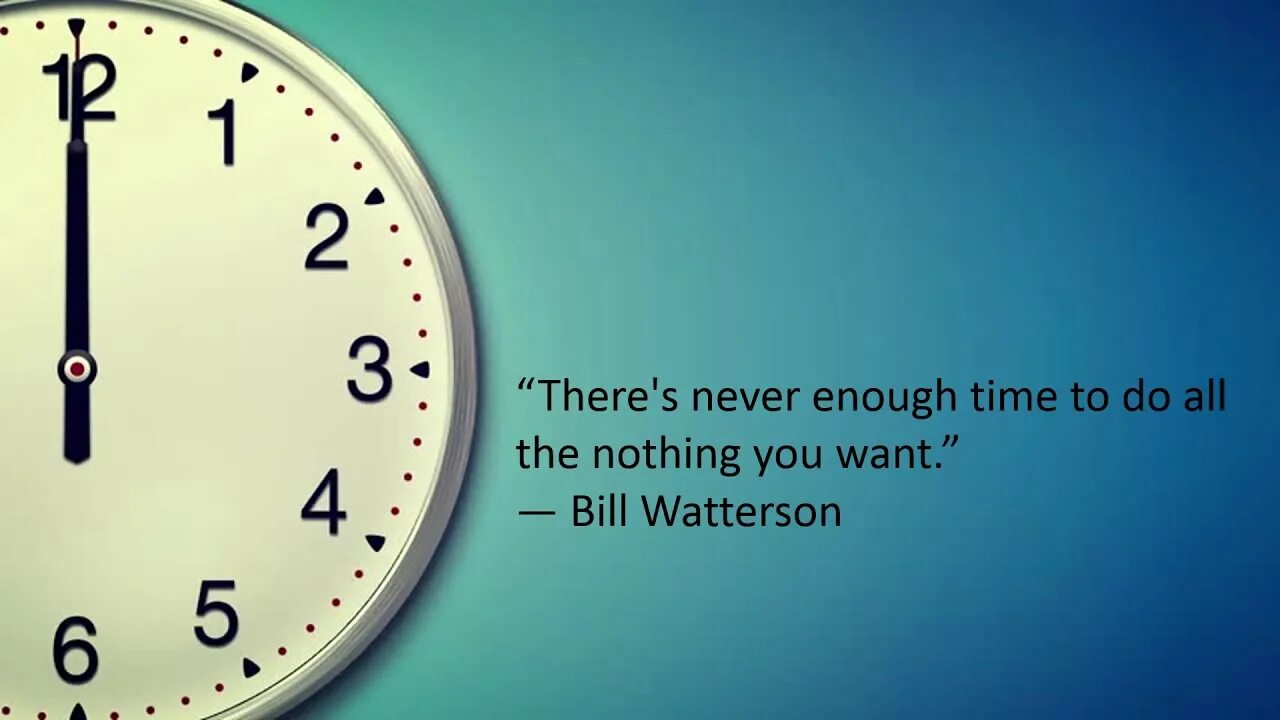 There is time for us