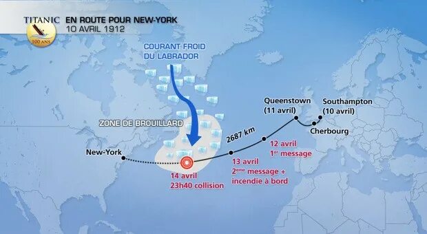 Путь титаника на карте. Маршрут титаника на карте и место где затонул. Путь титаника на карте и место его крушения. Маршрут титаника 1912. Место крушения титаника.