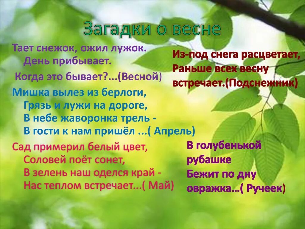 Весенние загадки для дошкольников. Загадки про весну. Весенние загадки.