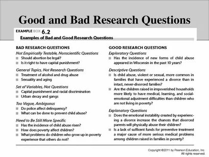 Which questions are examples of