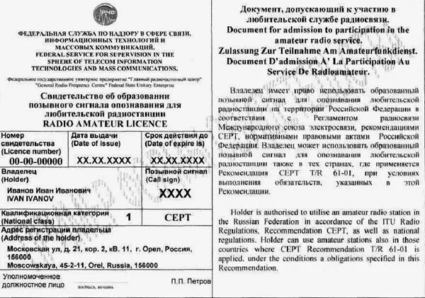 документ радиолюбителя. позывной радиолюбителя. позывной грчц. фгуп грчц личный кабинет. свидетельство о присвоении позывного сигнала.
