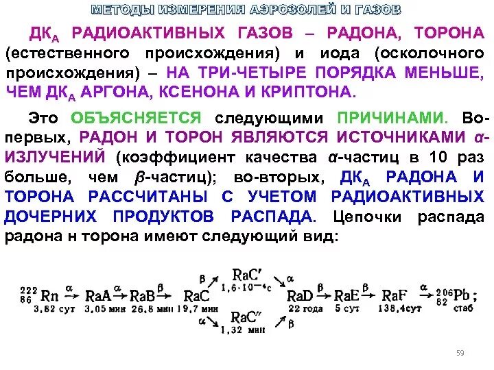 Период распада радона