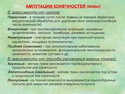 Код ампутации нижних конечностей