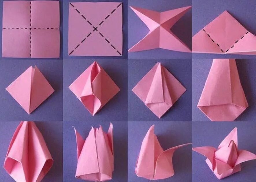 Как сделать из бумаги оригами без клея. Оригами цветок тюльпан. Оригами тюльпан пошагово для начинающих. Оригами из бумаги цветок тюльпан для начинающих пошагово. Тюльпан из бумаги а4 пошагово.