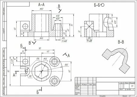 Чертеж графика работы