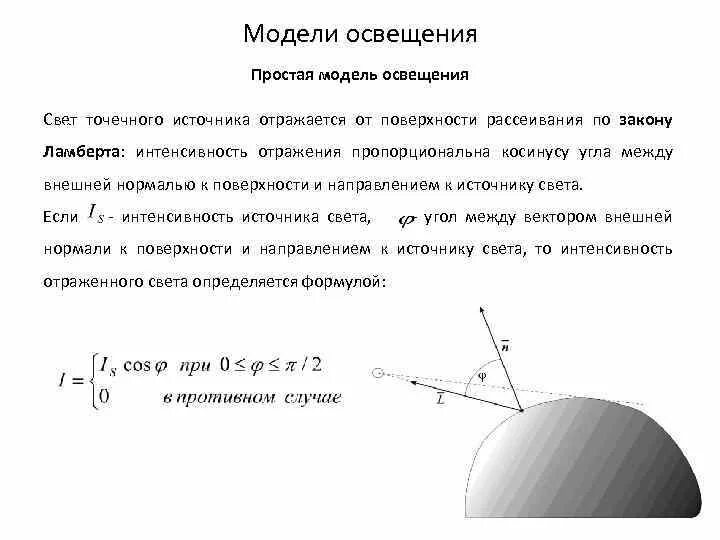 Закон освещенности для точечного источника света. Освещенность точечного источника. Модель точечного источника. Освещенность плоскости от точечного источника света.