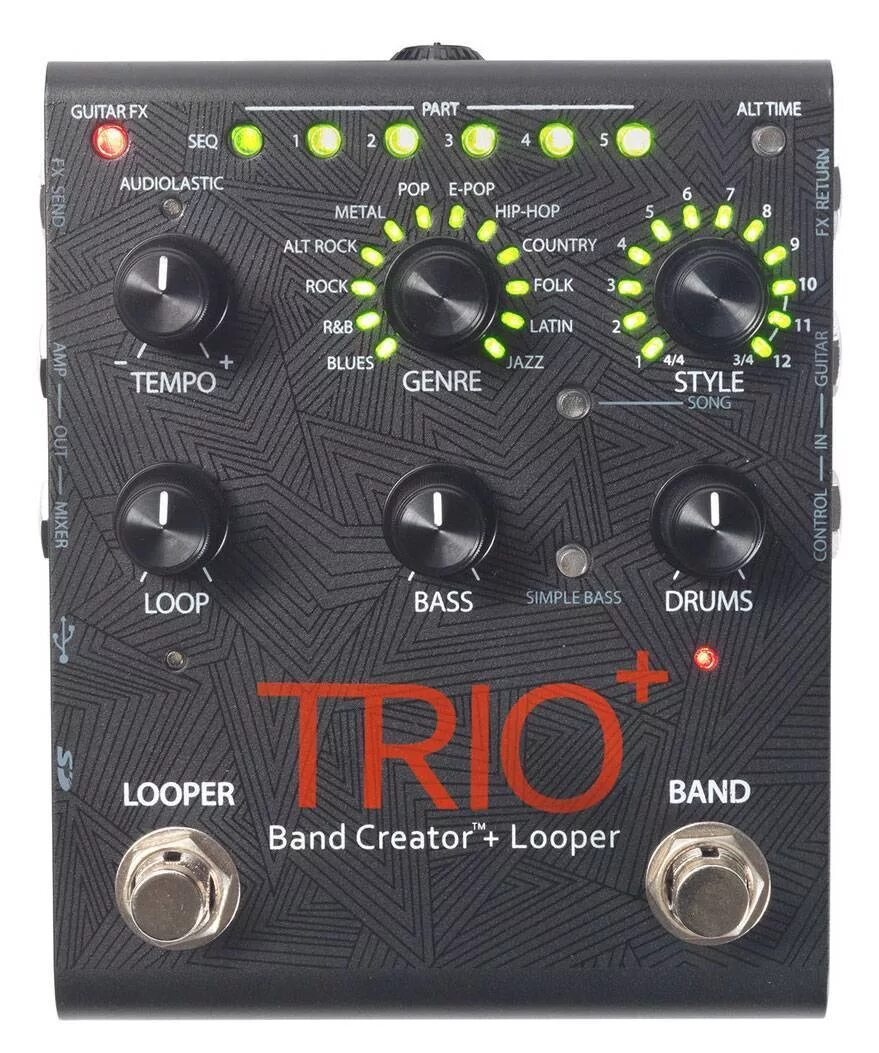 Digitech Trio Plus Band creator. Гитарный лупер Digitech Trio Plus. Педаль эффектов Digitech Trio+. Педаль эффектов для электрогитары Digitech.