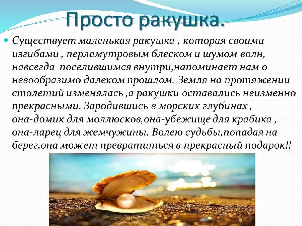 Проект ракушки. Стишок про ракушку для детей. Стихотворение ракушки. Жемчуг в раковине. Загадки с омонимами.
