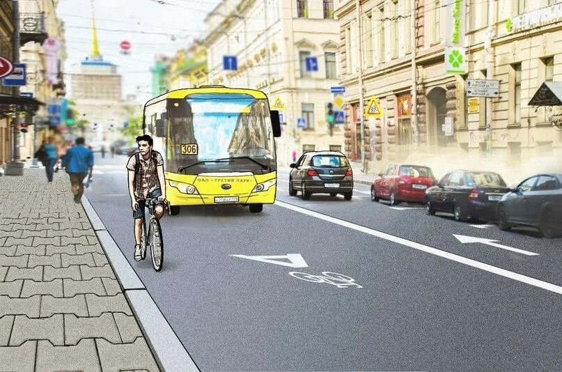 По полосе для велосипедистов могут ехать