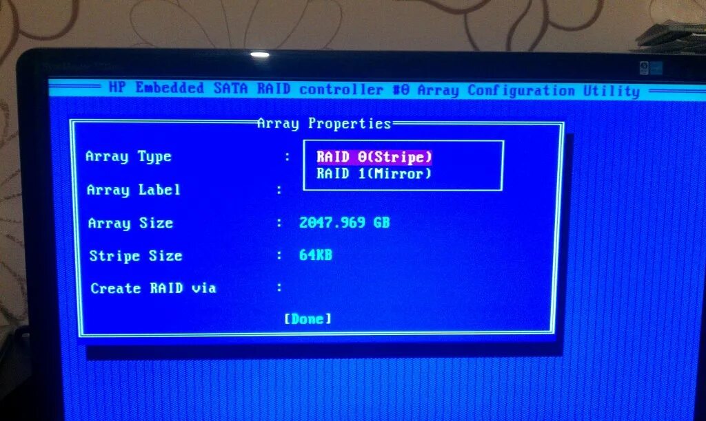Sata configuration raid. Dl140 g3 bios. array configuration utility. des 3026 заводские настройки.