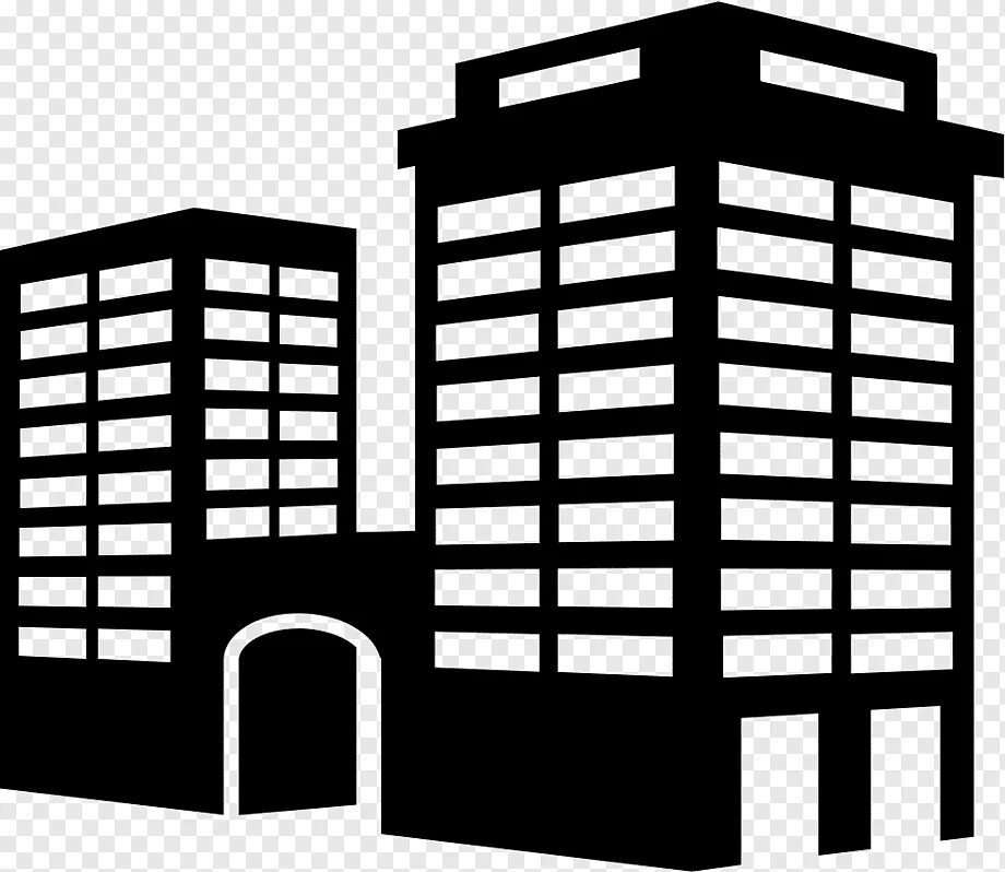 Векторный рисунок построен из сложных объектов. Здание на белом фоне. Векторное здание. Пиктограмма офисное здание. Коммерческая недвижимость пиктограмма.