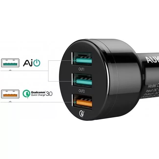 Qc 3.0 зарядка для iphone. Автомобильная зарядка aukey cc-01. зарядка quick charge 3.0. зарядное устройство aukey 3.0 usb. power quick charge 3.0.