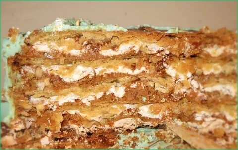 Торт со сгущенкой без масла