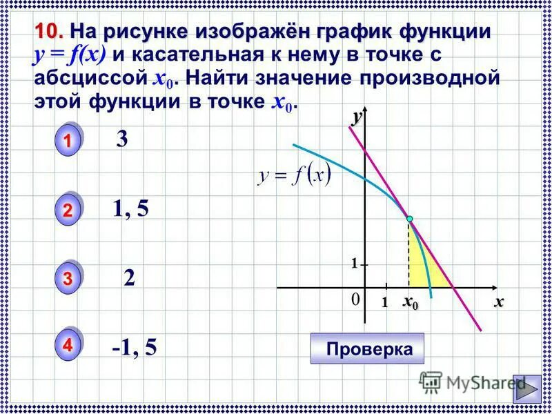 Угловой коэффициент касательной к графику функции формула: Угловой коэффициент к