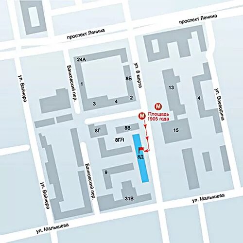 карта екатеринбурга 1905 года