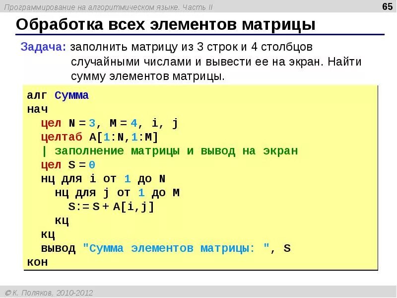 Программа которая выводит на экран строку. Программа на алгоритмическом языке. Матрица программирование. Программа для вывода матрицы Паскаль. Программирование на алгоритмическом языке матрицы.