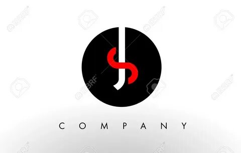 Letter Design Vector With Red. black and red js. 