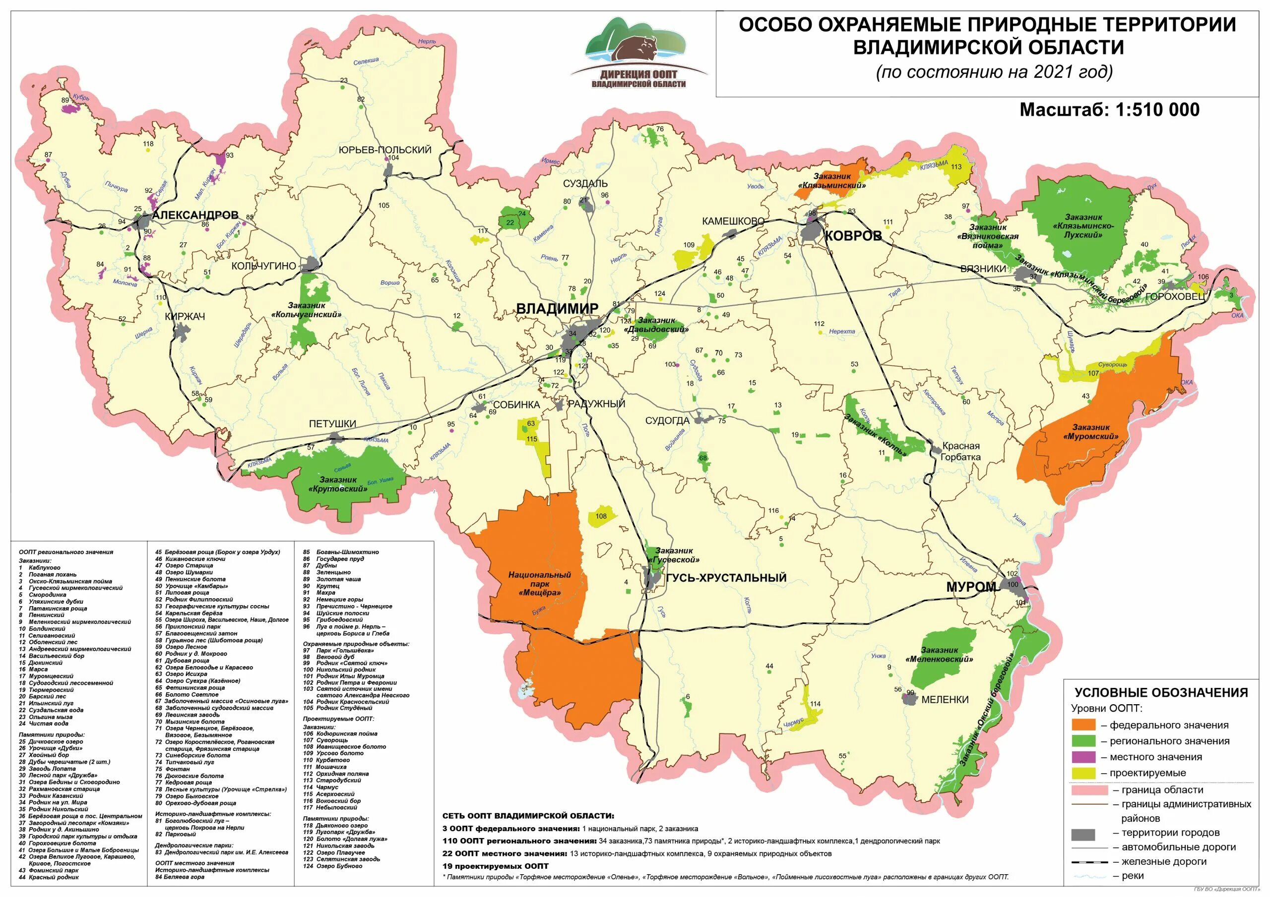 Карта дорог владимирской. ООПТ Владимирской области карта. Особо охраняемые природные территории Владимирской области. ООПТ Владимирской области. Особо охраняемые природные территории Подмосковья.