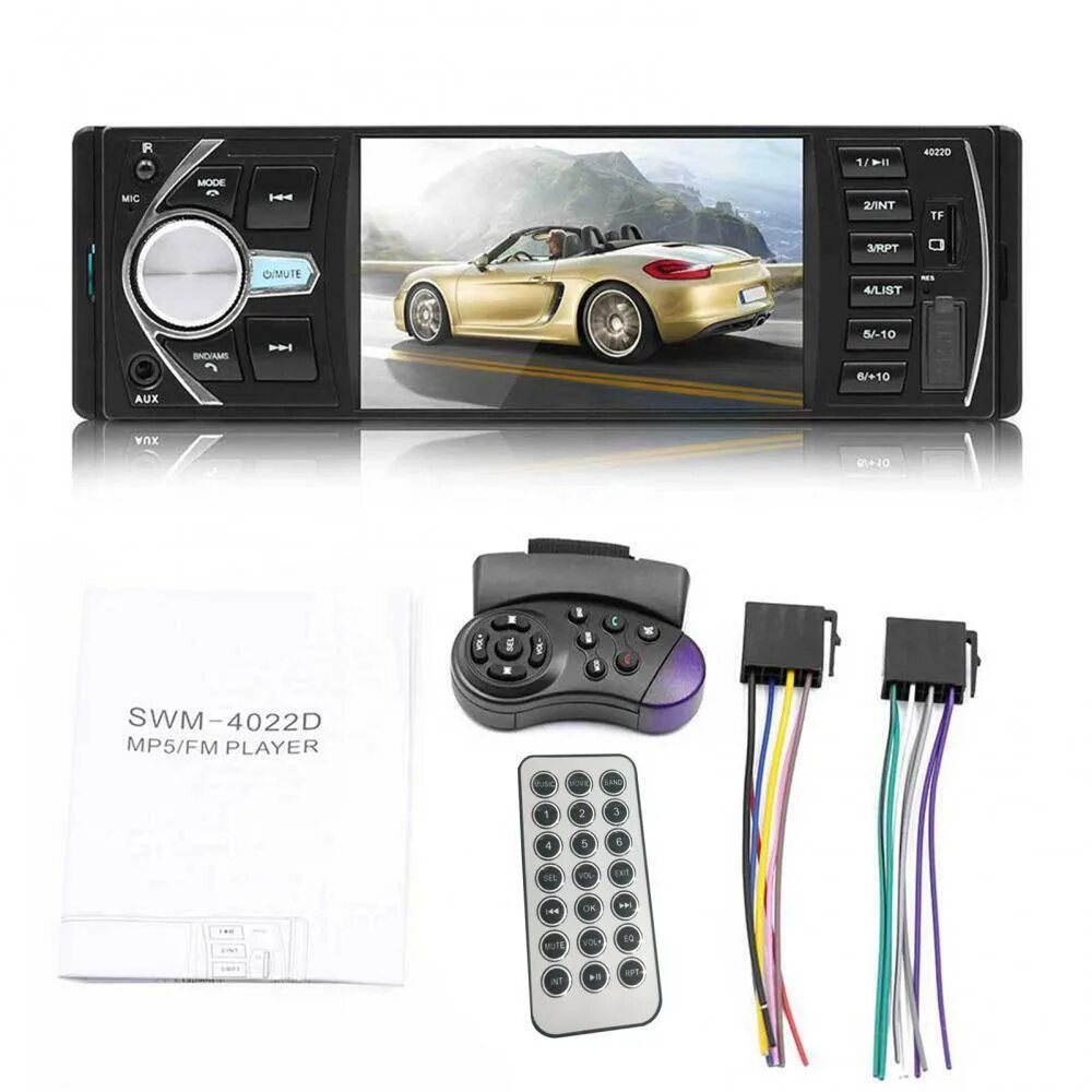 Подключаем mp5 player. Магнитола 4022d mp5 1 din. автомагнитола car mp5 player 4022d. магнитола car mp5 player 1 din. автомагнитола с 1 din с экраном сенсорная bluetooth mp5 4022.
