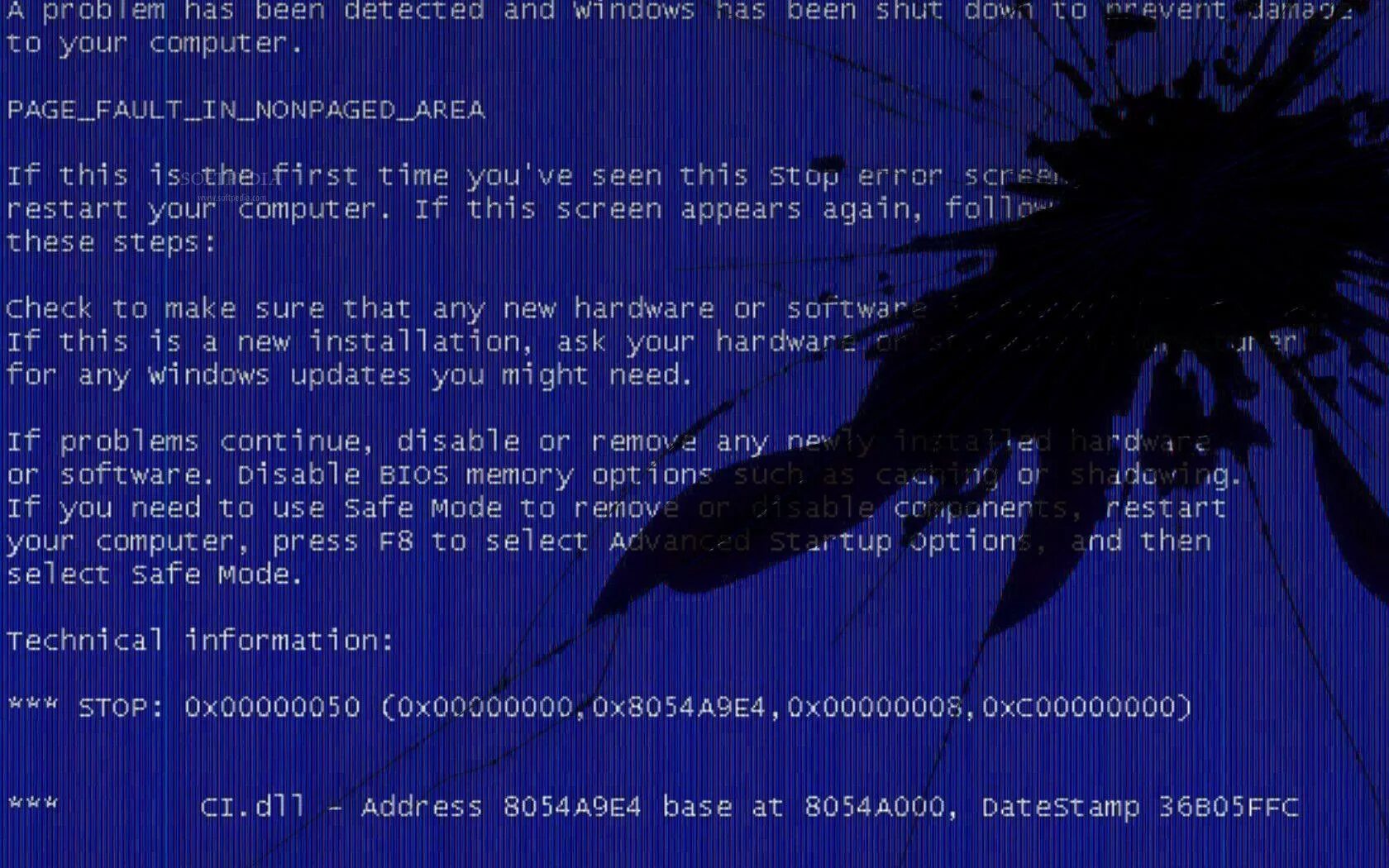 Ошибка компьютера error