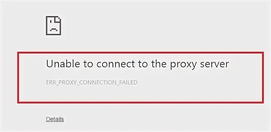 Unable to connect to proxy