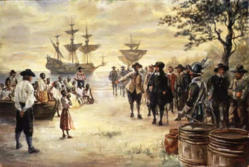 1619 — Первые африканские рабы доставлены в Джеймстаун, Вирджиния.. Джеймстаун 1619 г. Работорговля в США 1619 год. Arrived in country