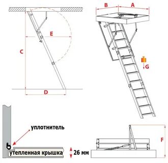 Люк чердачный чертеж