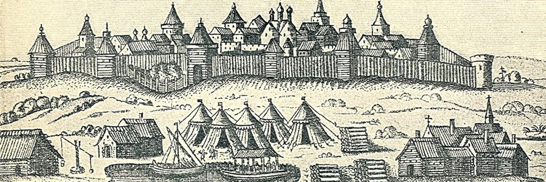 Крепость царицына. Царицын 1589 крепость. Крепость Царицын на Волге. Самарская крепость гравюра Адама Олеария. Царицын в 1589г.