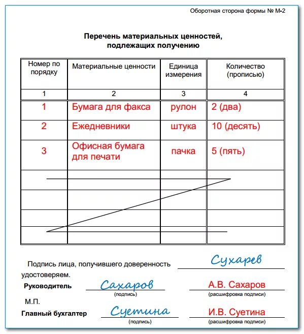 Доверенность форма м2 образец заполнения. Образец заполнения Бланка доверенности. Образец заполнения форма 2 доверенности на получение товара. Заполнение Бланка доверенности на получение материальных ценностей.