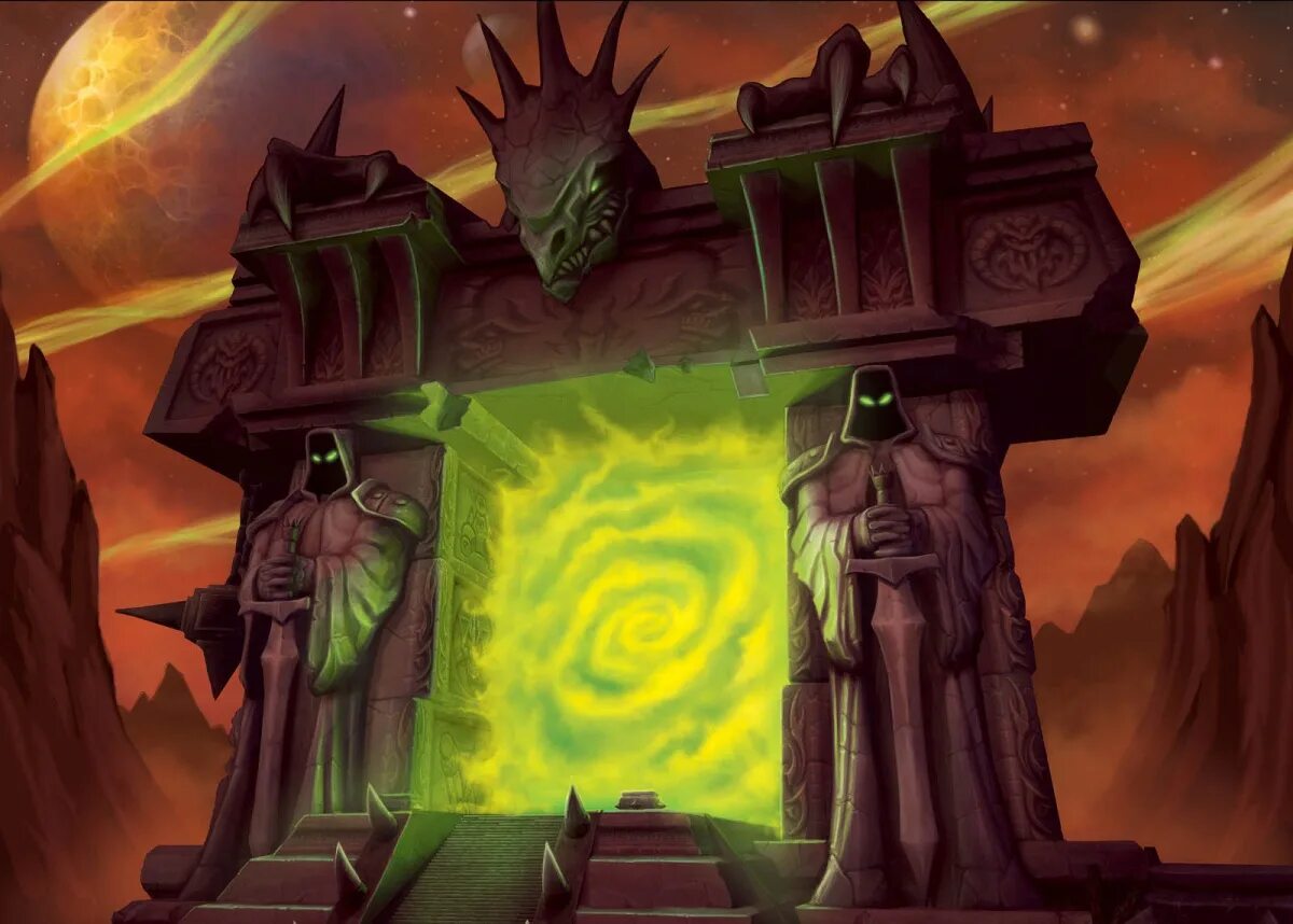Где темный портал. Врата в Запределье World of Warcraft. Wow врата в Запределье. Wow Запределье темный портал. Запределье арт варкрафт.