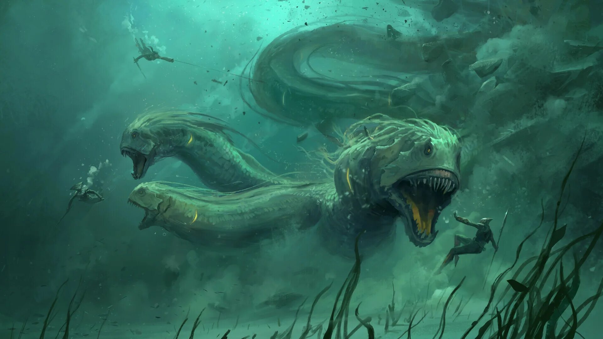 Cursed sea wiki. Талассофобия Лавкрафт. Левиафан Библейское чудовище. Глубоководные Лавкрафт. Лавкрафт подводный монстр.