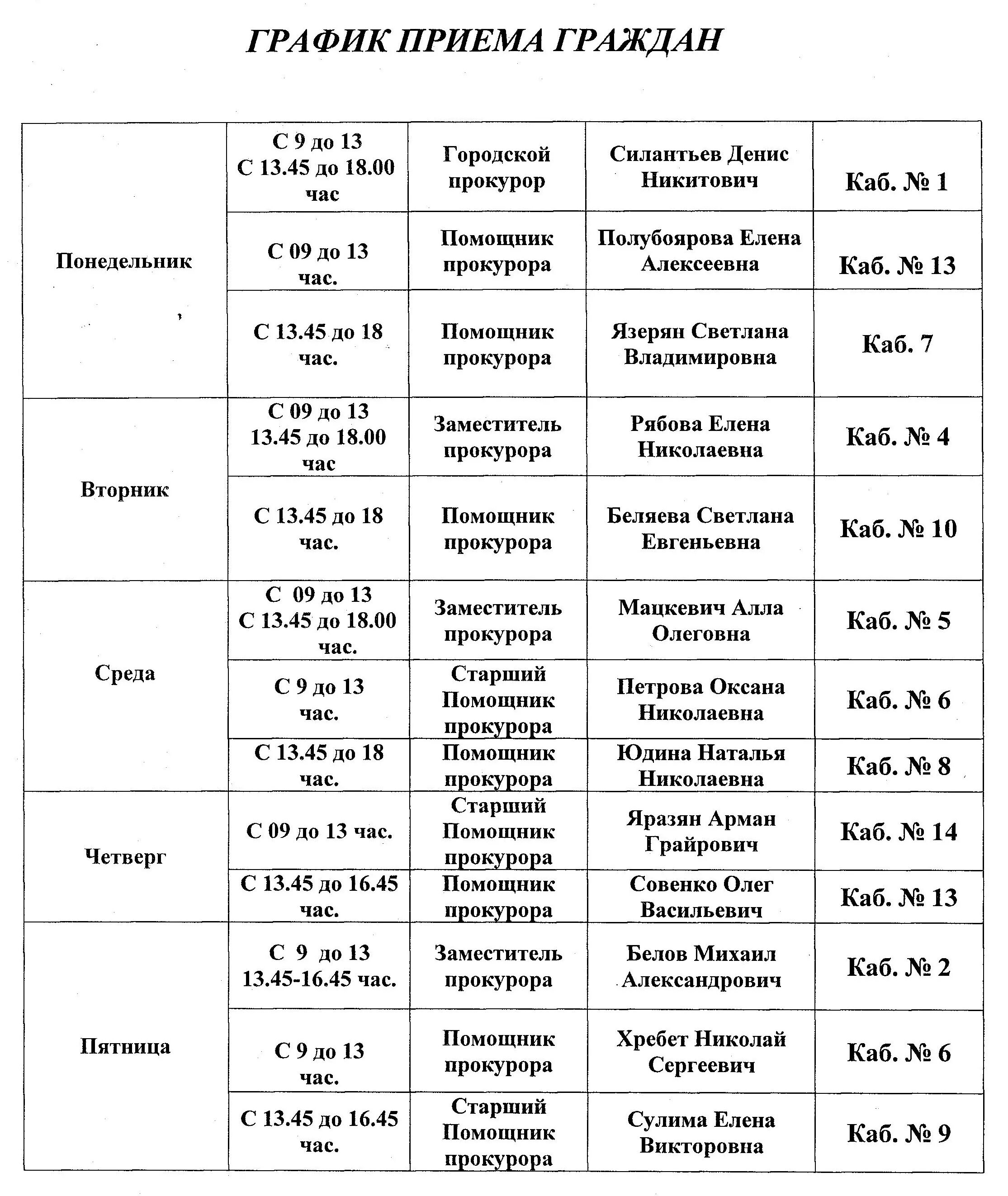 Часы приема прокурора. График приема граждан. График работы прокурора. Расписание приема прокуратуры. График приема.