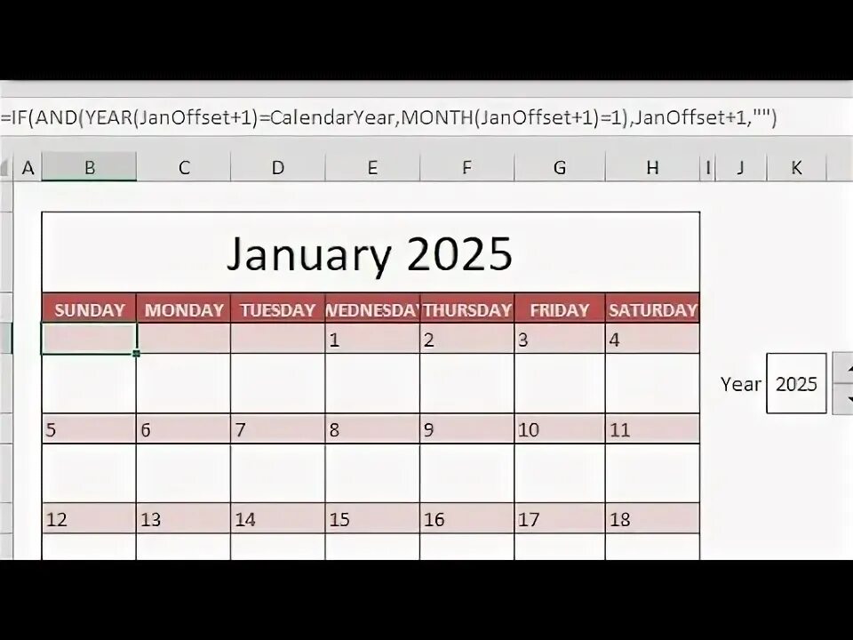 2017 Excel Calendar Template 2017 Monthly Calendar and 2017 Etsy