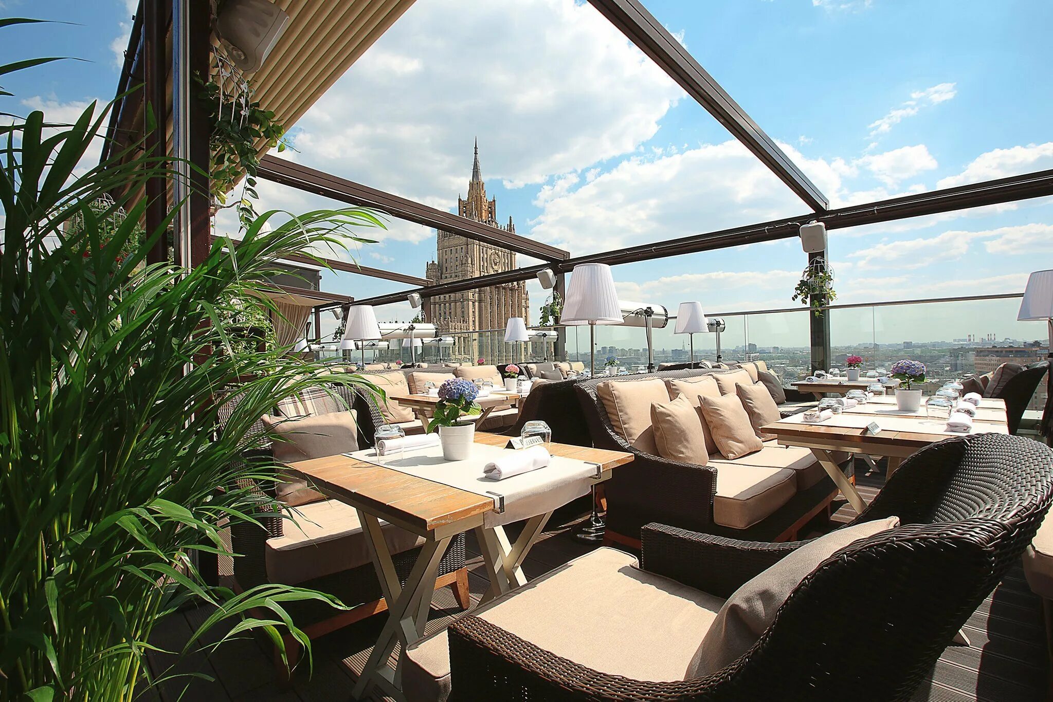 The cafe terrace