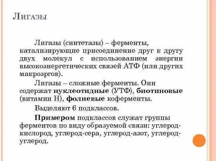 Фермент лигаза
