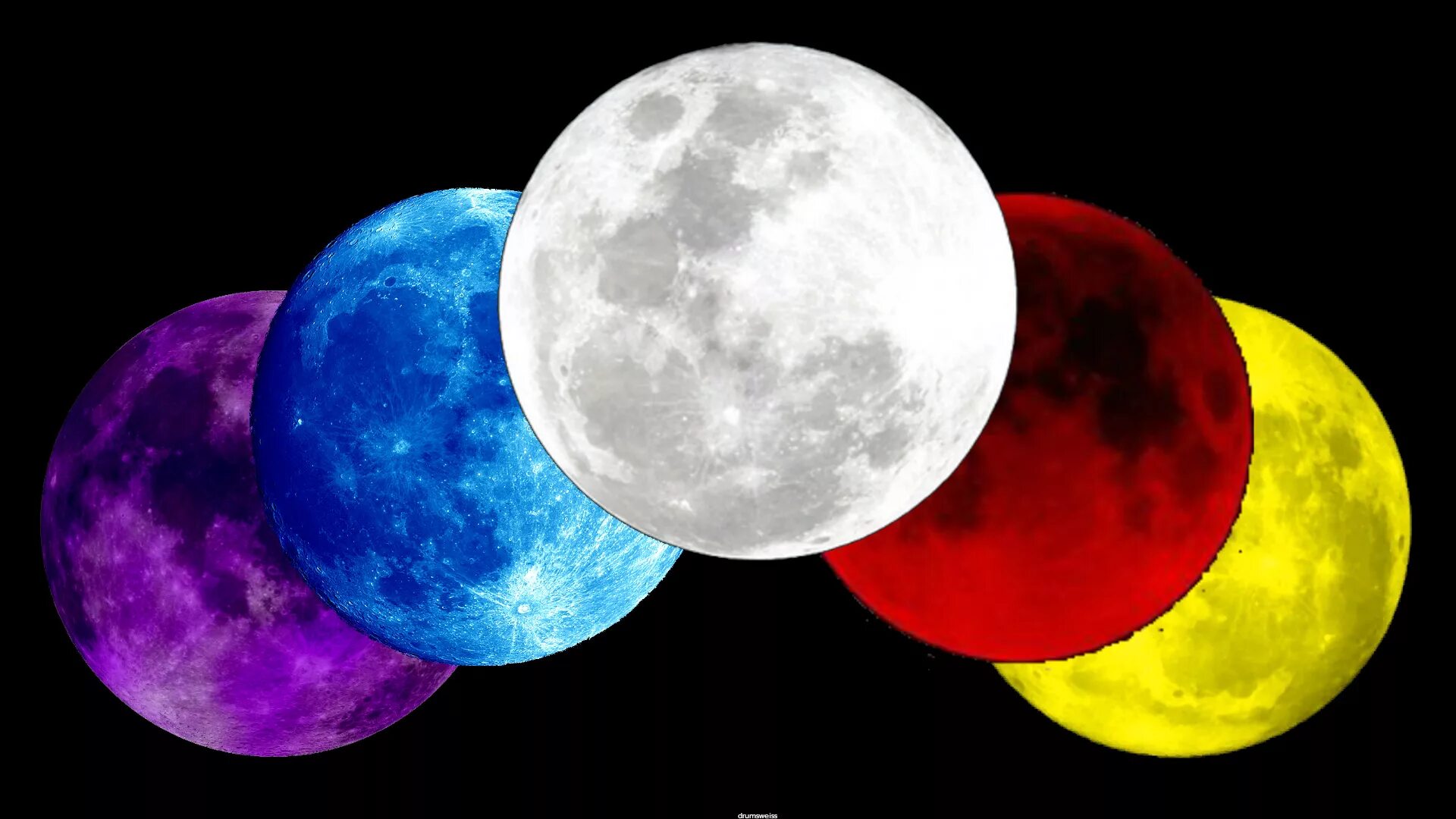 Почему цветочной луны. Разноцветная Луна. Цвет Луны. Разные цвета Луны. Цветная Луна атмосферное явление.