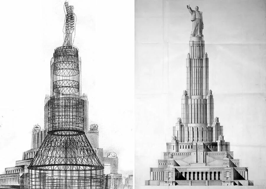 Планы у него были грандиозные прежде всего. Дворец советов СССР проект. Сталинский Ампир дворец советов. Дворец советов в Москве Архитектор. Дворец советов (1931 — 1932).