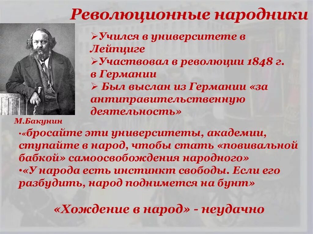 Деятельность революционного народничества