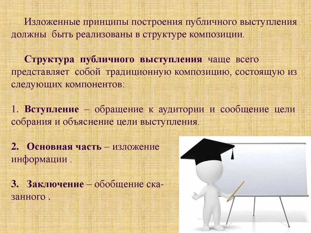 Структура публичного выступления. Построение публичного выступления. Принципы построения выступления. Принципы публичного выступления.