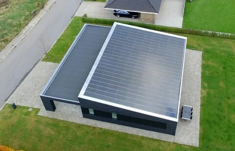 Solar panels on the roof aren t