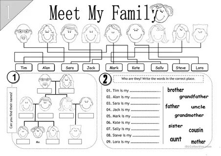 My Family: The Family Exercise Family Printable Worksheets - Printable Worksheet