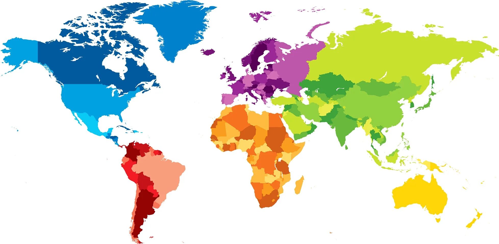 Силуэты континентов. Transforming countries