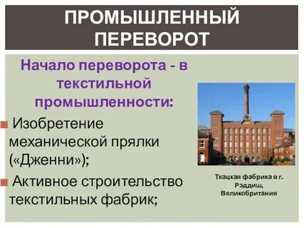 1815 промышленная революция промышленность текстильная отрасль