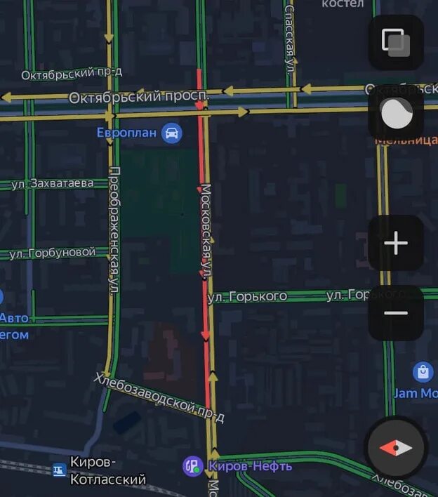 Карту кирова 11. Московская и Октябрьский перекресток Киров. Пробки в Кирове. Перекресток Ленина Кирова Томск. Перекресток Киров фото.
